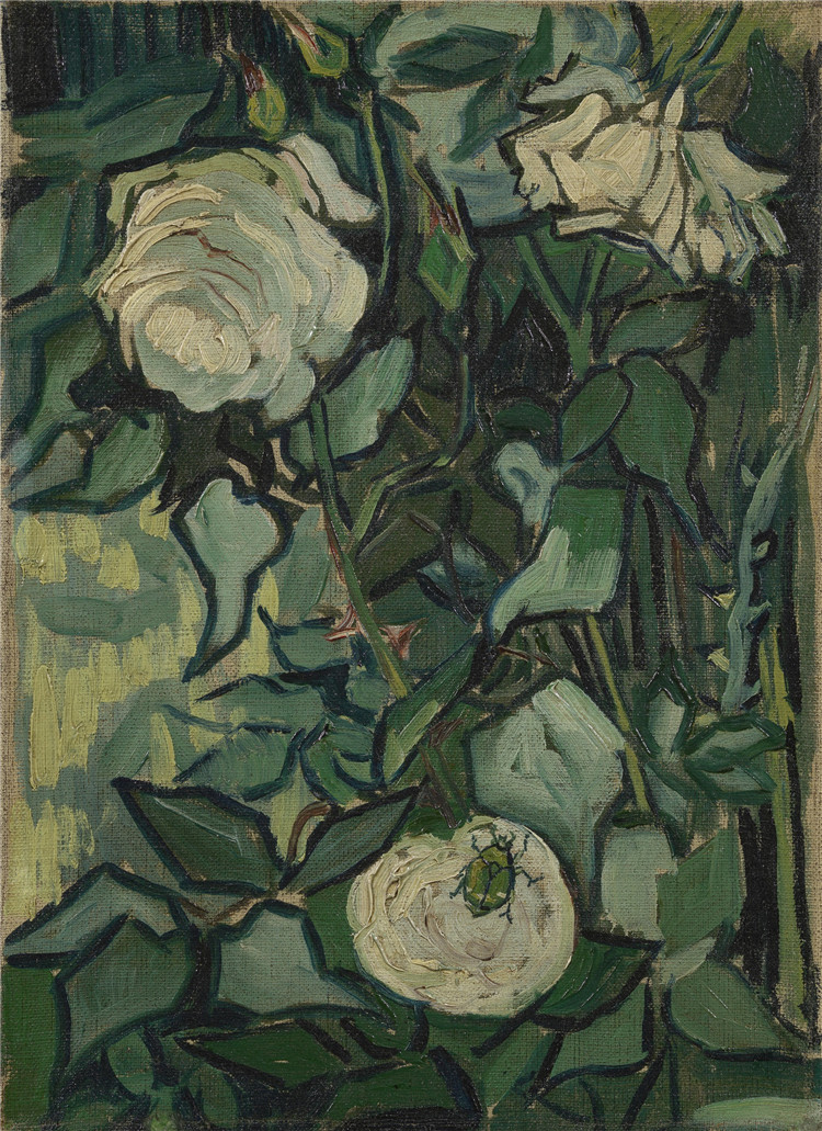 Roses And Beetle Van Gogh Oil Painting